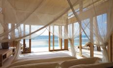 a ocean front bedroom villa